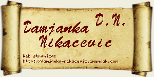 Damjanka Nikačević vizit kartica